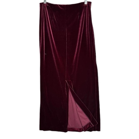 Vtg 90’s Purple Velvet Maxi Skirt Sz L Whimsygoth Fairy Grunge - Picture 2 of 7